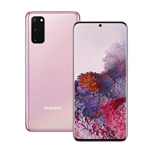 Samsung Galaxy S20 Mobile Phone; Sim Free Smartphone - Cloud Pink (UK version) (Renewed)