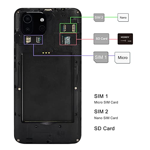 Xgody SIM Free UK Mobile Phone, K40 Face Unlocked 3G Smartphone, 5 inch Android 8.1(GMS) Phone, 1GB+8GB 64GB Extension Quad Core Dual SIM Network Triple Slots, WIFI GPS Bluetooth (Blue)