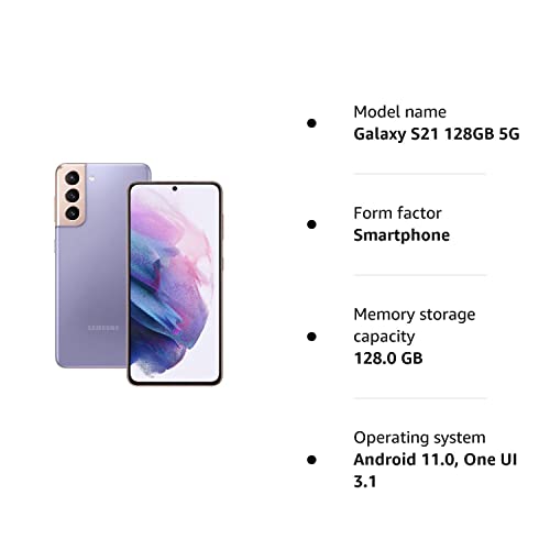 Samsung Galaxy S21 128GB 5G - Phantom Violet - Unlocked (Renewed)