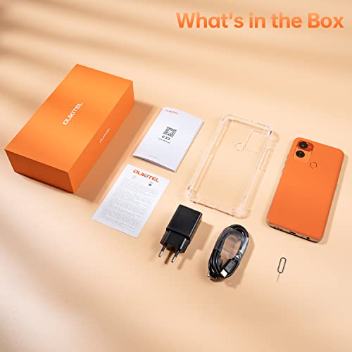 OUKITEL C33 Mobile phones, 15GB+256GB (Expandable 2TB) Phone, Android 13, 50MP+5MP Camera, 6.8" HD+ Display, 5150mAh Battery&10W Quick Charge, 6G Dual SIM Smartphone, FaceID/Fingerprint/GPS/OTG