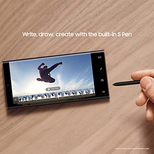 Samsung Galaxy S22 Ultra 5G Mobile Phone 256GB SIM Free Android Smartphone Green (Renewed)