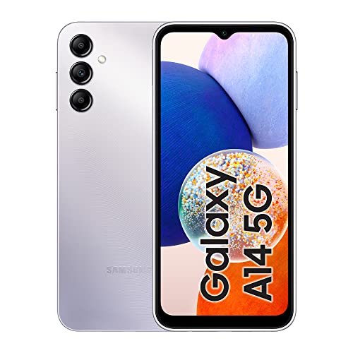Samsung Galaxy A14 5G Mobile Phone 6.6 Inch Infinity-V screen 64GB Sim Free Smartphone, Silver, 3Y Extended Manufacturer Warranty