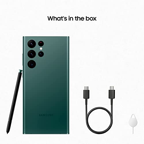 Samsung Galaxy S22 Ultra 5G Mobile Phone 256GB SIM Free Android Smartphone Green (Renewed)