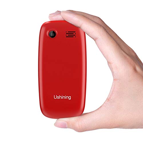 USHINING Unlocked GSM Flip Mobile Phone Big Button Easy to Use,SIM Free Pay as You Go Phones,Classical & Durable (Red)