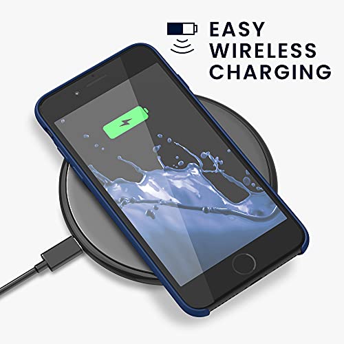 kwmobile Case Compatible with Apple iPhone SE (2022) / iPhone SE (2020) / iPhone 8 / iPhone 7 Case - TPU Silicone Phone Cover with Soft Finish - Navy Blue