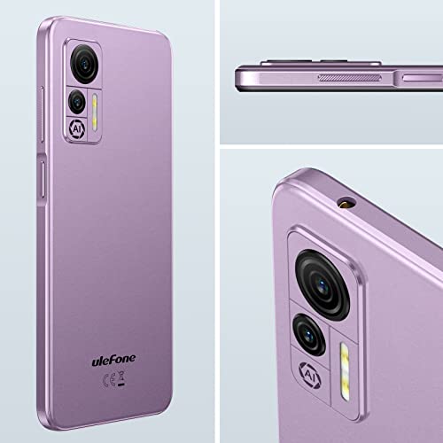 Ulefone Mobile Phones, 8GB+64GB, Note 14 Smartphone, Android 12 Phone, 4G Dual SIM Free Unlocked, Three Card Slots, 4500mAh Battery, 13MP Camera, 6.52 inch Waterdrop Screen, OTG, UK Version, Purple