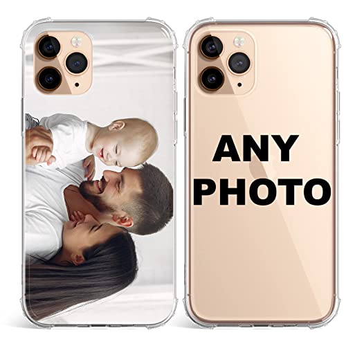 Personalised Photo Phone Case For Apple iPhone Custom Photo TPU Cover Personalised it with your own photo for iPhone 11 Clear