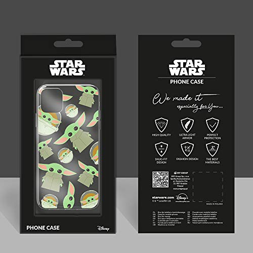 ERT GROUP mobile phone case for Apple Iphone 11 original and officially Licensed Star Wars pattern Baby Yoda 006 optimally adapted to the shape of the mobile phone, partially transparent