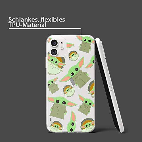 ERT GROUP mobile phone case for Apple Iphone 11 original and officially Licensed Star Wars pattern Baby Yoda 006 optimally adapted to the shape of the mobile phone, partially transparent
