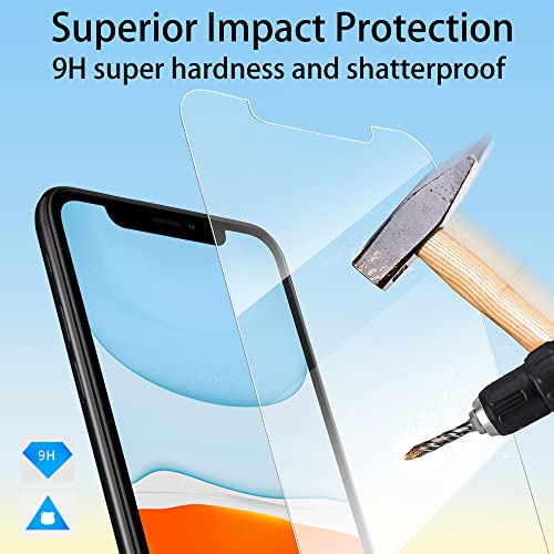 4youquality [3-Pack iPhone 11 and iPhone XR Screen Protector, Tempered Glass Film [LifetimeWarranty][Scratch-Resistant][Anti-Shatter] Screen Protector for Apple iPhone XR and iPhone 11 (6.1 inch)