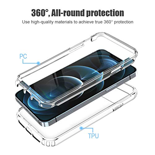 ZhuoFan for iPhone 11 Case 360 Full Body Shockproof Protection Skin Shell Clear Silicone TPU Bumper Stylish Design Slim Phone Case, Front and Back Cover for Apple iPhone 11 6.1" - Marble Green