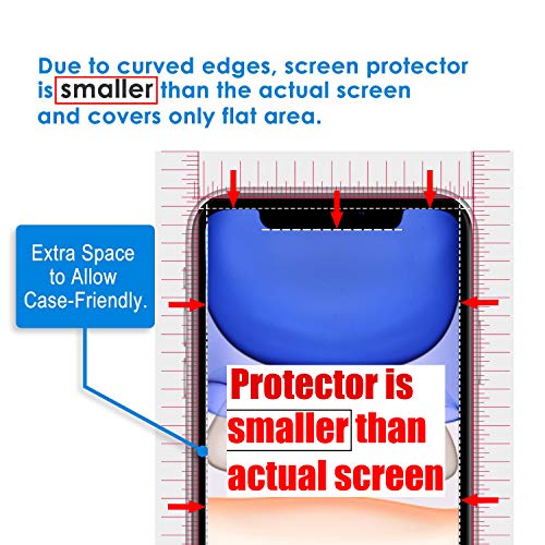 4youquality [3-Pack iPhone 11 and iPhone XR Screen Protector, Tempered Glass Film [LifetimeWarranty][Scratch-Resistant][Anti-Shatter] Screen Protector for Apple iPhone XR and iPhone 11 (6.1 inch)