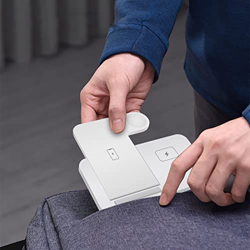 Wireless Charger, VNBBT Fast Wireless Charging Stand Dock 3 In 1 Foldable Charge Station Compatible with iPhone 14/13/12/11/Pro/Pro Max/XS/Xr/8 Plus, AirPods Pro/3/2, Apple Watch 8/7/6/5/4/3/2/SE