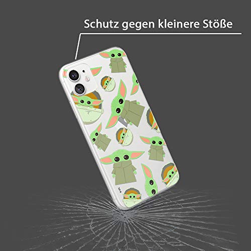 ERT GROUP mobile phone case for Apple Iphone 11 original and officially Licensed Star Wars pattern Baby Yoda 006 optimally adapted to the shape of the mobile phone, partially transparent