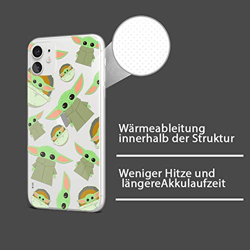 ERT GROUP mobile phone case for Apple Iphone 11 original and officially Licensed Star Wars pattern Baby Yoda 006 optimally adapted to the shape of the mobile phone, partially transparent