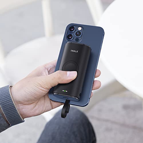 iWALK Portable Apple Watch Charger, 9000mAh Power Bank with Built in Cable, Apple Watch and Phone Charger, Compatible with Apple Watch Series 8/7/6/Se/5/4/3/2, iPhone14/ 13/12/12 Pro Max/ 11/6s,Black