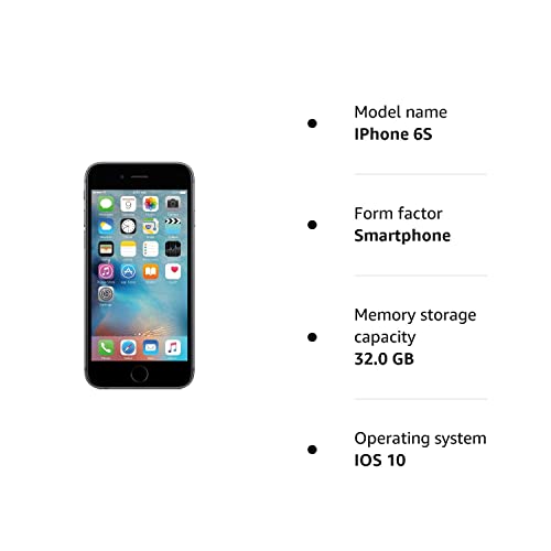 Apple iPhone 6S 32GB 4.7in 12MP SIM-Free Smartphone in Space Grey (Renewed)