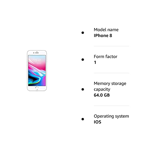 Apple iPhone 8 64GB Silver (Renewed)