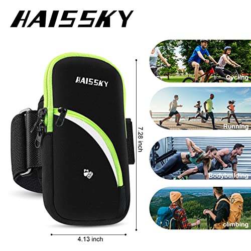 Running Armband Sports Arm Bag Phone Holder for iPhone 14/13/12 Pro Max/14 Max/11/ XS Max/Samsung S22 S21 S20 Ultra up to 6.9", Running Cell Phone Armband Sleeve Key Pouch Bag for Cycling and Hiking