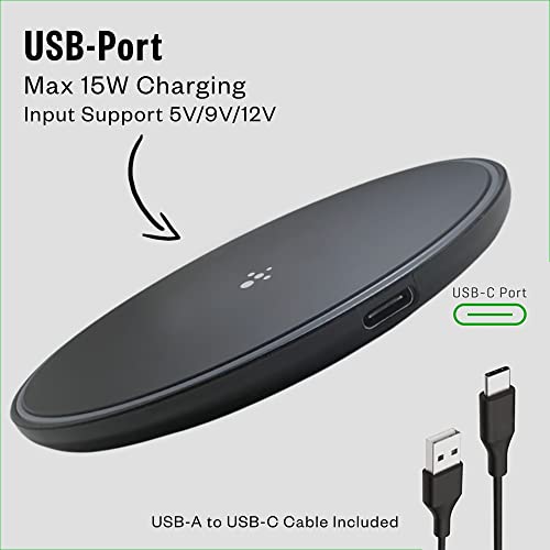 WATCHEM 15W Fast Wireless Phone Charger - Qi-Certified Charging Pad for iPhone, Samsung, Huawei, Sony - Universal Phone Compatibility