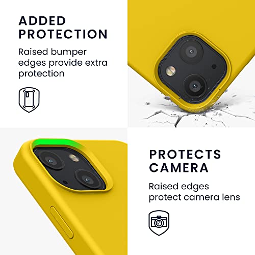 kwmobile Case Compatible with Apple iPhone 13 mini Case - TPU Silicone Phone Cover with Soft Finish - Radiant Yellow