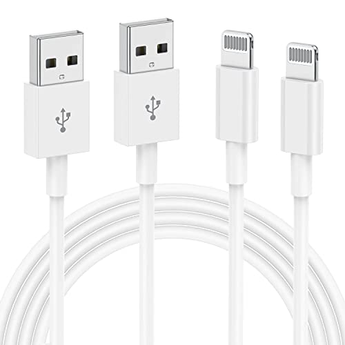 2Pack Apple MFi Certified iPhone Charger Cable 1m, Apple Lightning to USB Cable Lead 1 meters Fast Charging Apple Phone Cables for iPhone13/12/12 mini/ 11/11Pro/Max/X/XS/XR/XS Max/8/7/6/iPad