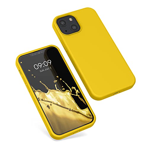 kwmobile Case Compatible with Apple iPhone 13 mini Case - TPU Silicone Phone Cover with Soft Finish - Radiant Yellow
