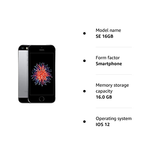 Apple iPhone SE 16 GB Smartphone - Space Grey (Renewed)