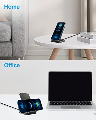 DGBAY Twin iPhone Wireless Charger, 15w Qi Fast Charge for Apple iPhone 14 13 12 11 Pro Max, Mini, Xs, X, 8 Plus Cell Phone & AirPods Pro 2 Charging Stand (2-Pack)