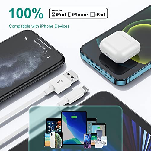 2Pack Apple MFi Certified iPhone Charger Cable 1m, Apple Lightning to USB Cable Lead 1 meters Fast Charging Apple Phone Cables for iPhone13/12/12 mini/ 11/11Pro/Max/X/XS/XR/XS Max/8/7/6/iPad