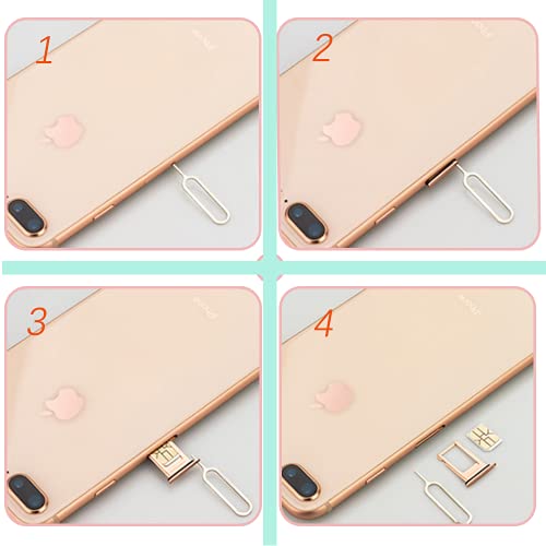 10Pcs SIM Card Removal Openning Tool, Tray Eject Pins Needle Opener, Universal Sim Ejector Tool for iPhone, HTC, Samsung Galaxy, Smartphone