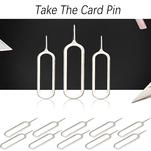10Pcs SIM Card Removal Openning Tool, Tray Eject Pins Needle Opener, Universal Sim Ejector Tool for iPhone, HTC, Samsung Galaxy, Smartphone