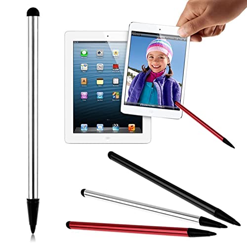 3 Pack Capacitive and Resistive Stylus Pen, Universal High Sensitive & Precision Capacitive Disc Tip Touch Screen Pen Stylus, 2 in 1 Touch Screen Pen for iPhone iPad Samsung Tablet Phone PC & Other