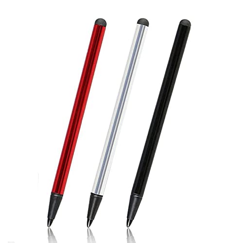 3 Pack Capacitive and Resistive Stylus Pen, Universal High Sensitive & Precision Capacitive Disc Tip Touch Screen Pen Stylus, 2 in 1 Touch Screen Pen for iPhone iPad Samsung Tablet Phone PC & Other