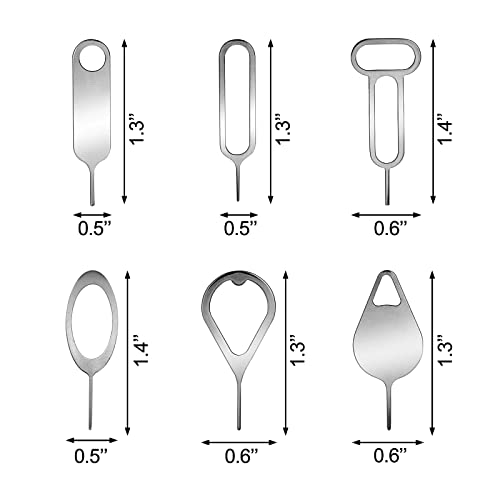 6pcs SIM Card Removal Tool Card Tray Eject Pins Needle Opener Ejector Needle Pin Remover for Smart Phones Samsung Galaxy LG Huawei Google HTC iPhone iPods iPad Tablets
