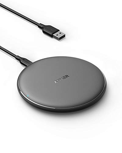 Anker Wireless Charger, PowerWave Pad for iPhone and Samsung, Qi-Certified 10W Max for iPhone 13/13 Pro/12/11/SE 2020/AirPods/Galaxy S20 (No AC Adapter, Not Compatible with MagSafe Magnetic Charging)
