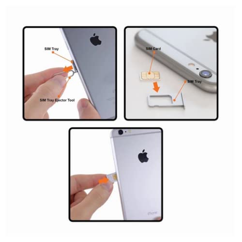 3 Pack Replacement SIM Card Ejector Pin - SIM Removal Tool for Apple iPhone iPad Samsung Phones