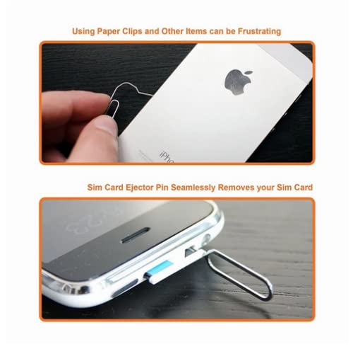 3 Pack Replacement SIM Card Ejector Pin - SIM Removal Tool for Apple iPhone iPad Samsung Phones
