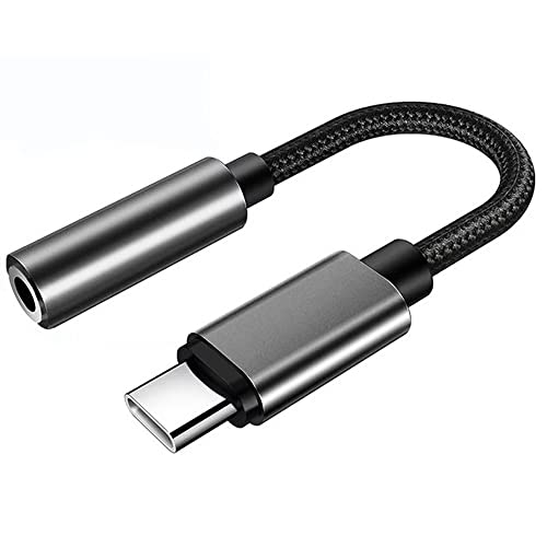 USB C to 3.5mm Jack Headphone Adapter, USB C Headphones Adapter, Type C Headphone Jack Adapter DAC Chip Aux Audio Earphone Adapters Compatible with Samsung Galaxy, iPad Pro, MacBook