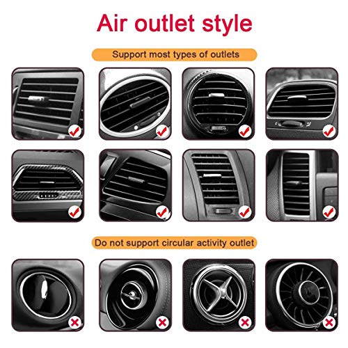 Hinyx Wireless Car Charger - 2 in 1 Qi 15W Fast Wireless Auto-Clamp Charge Car Air Vent Mount Phone Holder for Apple iPhone 13 Pro Max/12 Pro/8/8 Plus/XS/Max/XR/Samsung Galaxy S9/S9+/S8/S8+/S7+/Note 8