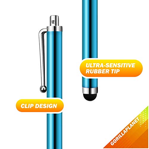 5 Stylus Pens compatible with iPhones, Tablets, iPad Mini, iPad Pro, iPad Air, Smartphones, Samsung Galaxy
