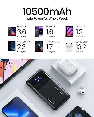 INIU Portable Charger, 22.5W Power Bank Fast Charging 10500mAh, Mobile Phone Charger PD3.0 QC4.0, Powerbank(USB C Input&Output) Battery Pack for iPhone 14 13 12 11 iPad Samsung S22 S21 Xiaomi Huawei