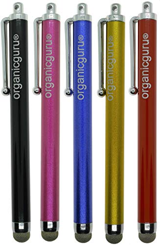 Organicguru 5 x ULTRA SMOOTH Rubber Tip Universal STYLUS PEN for ALL Moble Phones Tablet IPAD Apple iphone 3 4 5 Samsung Nokia Blackberry HTC LG MOTOROLA