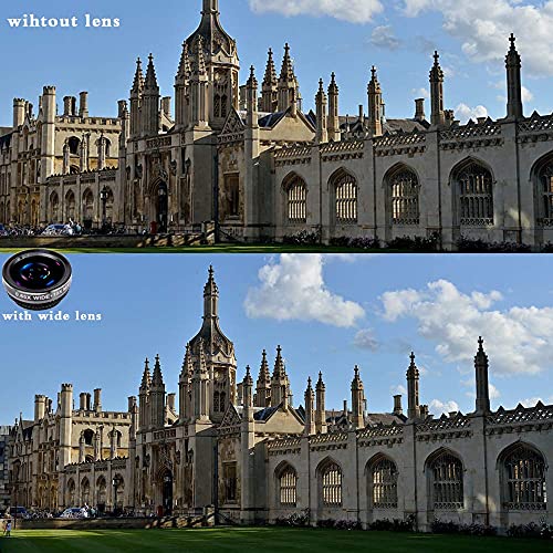 Mobile Phone Camera Lens Kit Phone Lens With Fish Eye Lens +Macro Lens + Wide Angle Lens Compatible With iPhone,Samsung,Huawei,iPad,Sony,HTC,LG,etc (Black)