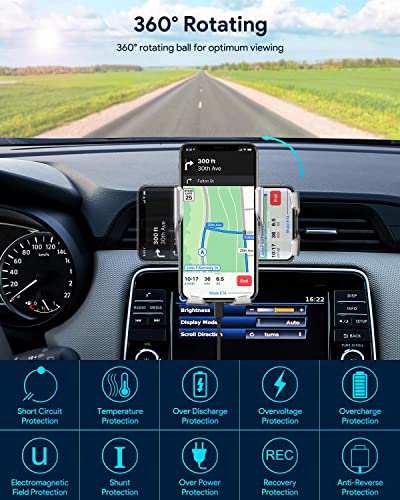 Hinyx Wireless Car Charger, 2 in 1 Qi 10W Fast Wireless Auto-Clamping Charge, Air Vent Mount Phone Holder for Samsung Galaxy S9/S9+/S8/S8+/S7+/Note 8/Note 5/ Apple iPhone 11 Pro/X/XS/Max/XR