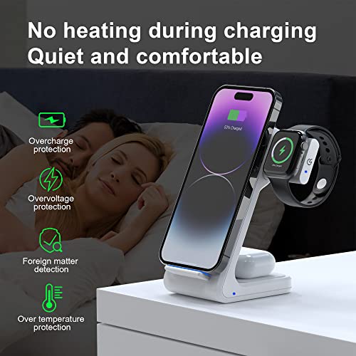 Wireless Charger Fast Certified 3 in 1 Charging Station Pop-Up Watch Charging Stand for Apple Watch AirPods iPhone 11 12 13 14 Pro Max SE X Mini Android HUAWEI Samsung LG GOOGLE nexus Phone