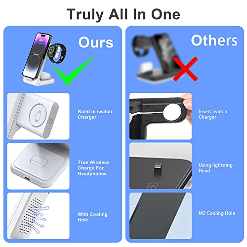 Wireless Charger Fast Certified 3 in 1 Charging Station Pop-Up Watch Charging Stand for Apple Watch AirPods iPhone 11 12 13 14 Pro Max SE X Mini Android HUAWEI Samsung LG GOOGLE nexus Phone