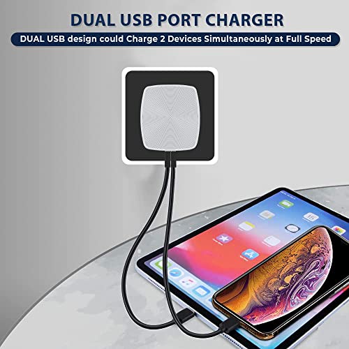 Pack of 2 Dual Port Usb Wall Plug 2.1A/5V Adapter Uk 3 Pin Dual Usb Plug Usb Adapter Plug Uk Usb Wall Plug-Usb Charger Plug Uk Mobile Phone Mains Chargers Double Usb Plugs For Iphone/Ipads/Samsung Etc