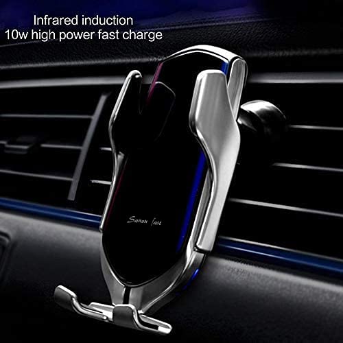 Wireless Car Charger, Smart Sensor 10W Fast Charging Auto-Clamp Phone Holder Mount for Apple iPhone 13/12/11/8/8 Plus/X/XS/XR, Samsung S21/S9/S8/Note 8, Huawei P40 P30 Mate40/30 Xiaomi Mix 4/3/2S
