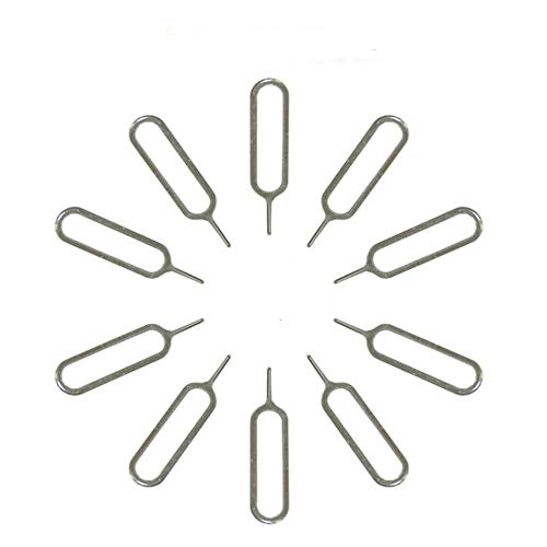 MINGZE 10 x SIM Card Removal Tool, Sim Card Pin | Sim Card Tool Compatible with iPhone X, 8, 7, 6, iPads, Samsung Note 9, 8, S9, S8, S7 / Sony, Huawei, HTC & All Smartphones